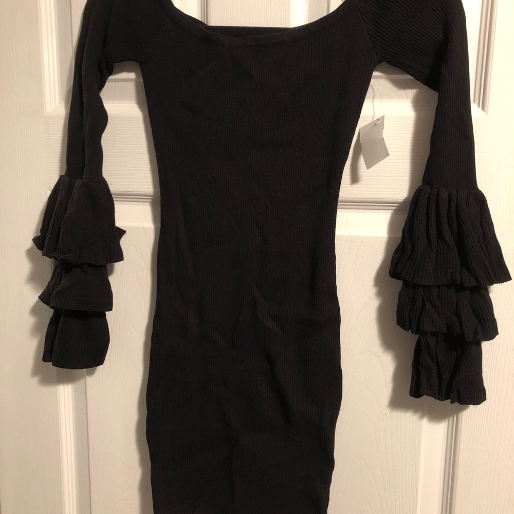 Black fitted dress